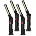 Lmaytech Gifts for Men 4Pack LED Flashlight, Rechargeable Work Lights with Magnetic Base Hook 360°Rotate and 5 Modes Bright LED Flashlight Inspection Light for Car Repair, Grill and Outdoor Use