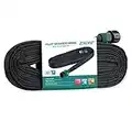 Flat Soaker Hose for garden beds,50 FT Double Layer Design 5/8" Heavy Duty -Saves 80% Water Drip Weeper Hoses Black