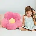 Butterfly Craze Pink Flower Floor Pillow Seating Cushion - Cute Room Decor for Girls, Teens, Tweens & Toddlers - Flower Pillow for Reading and Lounging Comfy Pillow for Kids - Med 20" Diameter