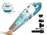 PEGOVO Car Vacuum Cleaner High Power 9000PA, Handheld Car Vacuum Cordless Rechargeable,Mini Portable Hand Held Vacuum Cordless Vacuum Cleaner for Pet Hair Home Cleaning-LED Light &Washable Filter