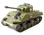 POCO DIVO Sherman M4A3 US Medium Tank RC IR Battle Panzer 2.4Ghz 1/30 Scale Model Military Vehicle w. Sound & Light