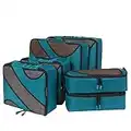 Amazon Brand - Eono Organizadores de Viaje Cubos de Embalaje Organizadores para Maletas Travel Packing Cubes Equipaje de Viaje Organizadores Organizadores para el Equipaje - Teal, 6-Pcs