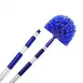 Cobweb Duster, Extendable Reach 20 feet, Ceiling Fan Duster | 3-Stage Aluminum Telescoping Pole | Medium Stiff Bristles | Long Handle Webster Duster for Cleaning | U.S Duster Co.