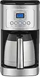 Cuisinart Coffee Maker, 12 Cup Programmable Drip with Carafe, Stainless Steel, DCC-3400P1,Silver