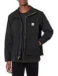 Carhartt Herren Mock Neck Jacke mit wasserabweisender Beschichtung und Wind Fighter Technologie Arbeits-Jacket, New Black Gr. XXL