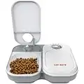 Cat Mate C200 2 Meal Automatic Pet Feeder For Cats And Small Dogs with Ice Pack, White