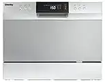 Danby DDW631SDB Portable Countertop Dishwasher with 6 place Settings and Silverware Basket, LED Display, Energy Star, Silver