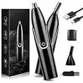 Nose Hair Trimmer for Men, Rechargeable Ear and Nose Hair Trimmer for Men and Women, 2023 Professional Painless Eyebrow & Facial Hair Trimmer with Powerful Motor and Dual-Edge Blades Easy Cleansing