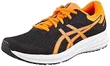 ASICS Men's Patriot 12 Trainers, Black Shocking Orange, 9.5 UK