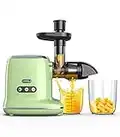 Juicer Machines, ORFELD Cold Press Juicer with 92% Juice Yield & Purest Juice, Easy Cleaning & Quiet Motor Juice Extractor for Vegetables and Fruits (Green)