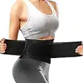 WOSTOO Donna Fascia Addominale, Donna Waist Training Bustino Dimagramento Regolabile Cintura Clessidra Body Shaper Cintura per Cintura - Nero