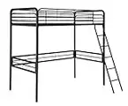DHP Simple Metal Loft Bed Frame, Multifunctional, Twin Size, Black