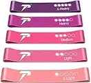 Tuco Sport Set Da 5 Bande Elastiche Fitness【5 Livelli Di Resistenza-Lattice Naturale】Elastici Per Allenamento【Con Istruzioni Per Esercizi E Borsa per Il Trasporto】 Per Pilates,Yoga,Palestra (Pink)