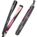 LANDOT Hair Straighteners and Curlers 2 in 1, Twist Flat Curling Iron Pro Multi-Styler for Curl/Wave/Straighten Hair