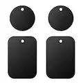 Mount Metal Plates Replacement Kits with 3M Adhensive for Magnetic Car Mount Phone Holder 4 Pack (2 Rectangle 2 Round)