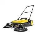 Karcher S 4 Twin Walk-Behind - Spazzatrice a pavimento per esterni, capacità 5,25 galloni, larghezza di 26.000 piedi quadrati/ora