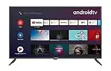 Bauhn BN43UHDS22UK 43 Inch 4K UHD Smart Android TV with Freeview Play, YouTube, Netflix, Chromecast built-in, HDMI, USB, Bluetooth. Black (2022 model)