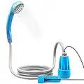 LIBERRWAY Doccia Campeggio Portatile Doccia da Campeggio Elettrica con 3 Anni di Garanzia per la Batteria, Pompa, Soffione Doccia Flusso d'Acqua