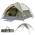 Gysrevi Camping Tent 2-3 Man Instant Pop Up Tent 2 in 1 Double Layers, Windproof Dome Tent with Rainfly, 4 Seasons Family Tent for Camping Hiking Backpacking