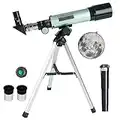 Misilmp Télescopes Astronomique Enfant, Astronomique Zoom 90X HD Extérieur Monoculaire Télescope Spatial Portable Réfracteur Visualiste Astronomique avec Trépied pour Enfants Débutants et Amateurs