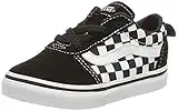 Vans Mixte enfant Ward Slip-on Canvas Sneaker, Noir Checkers Black True White, 26 EU