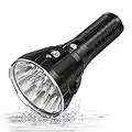 IMALENT MS18 Super Bright LED Torch 100,000 Lumens, 18pcs Cree XHP70.2 LEDs, Rechargeable Powerful Flashlight Torch Long Throw Up to 1350 Meters with OLED Display for Camping Hiking