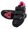 Tommaso Pista 100 Women's Spin Class Ready Cycling, Black/Pink-Delta, Size 10.0