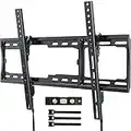 Pipishell Tilt TV Wall Mount for Most 26-75 inch Flat or Curved TVs up to 132 lbs, Wall Mount TV Bracket with Tilt, Low Profile, Max VESA 600x400mm, TV Mount Fits 8-24 inch Wood Studs, PILT5