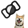 Ainiv Pet Protective Case for Apple Airtag GPS Finder, Silicone Airtag Dog Cat Collar Holder, Pet Loop Holder, Safety and Anti-lost Air Tag Tracker Case for Apple Locator Tracker, Black