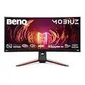 BenQ MOBIUZ EX3415R Monitor Curvo Gaming (34 pollici, IPS, Ultrawide, 2K, 144 Hz, 1ms, HDR 400, FreeSync Premium Pro, telecomando)