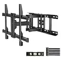 TV Wall Mount Full Motion Fits 16, 18, 24 Inches Wood Studs, Articulating Swivel TV Mount for Most 37-70 Inch LED, LCD, OLED, Flat Screen, Plasma TVs up to 132 lbs, VESA 600x400mm by PERLESMITH