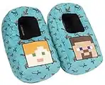 MINECRAFT - Pantofole 3D, Small-Medium - Design con Suola Antiscivolo - Materiale Morbido e Imbottito - Pantofole per Bambini - Merchandising Ufficiale Età 8 Anni