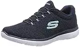 Skechers Summits, Zapatillas de Deporte Mujer, Azul Marino Claro (Navy Mesh White Trim), 39 EU