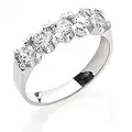 Bossoro Gioielli - Anello donna Argento 925 sterling - Veretta Fedina con zirconia cubica taglio brillante mm. 3.50