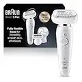 Braun Epilator Silk-épil 9 9-030 with Flexible Head, Facial Hair Removal for Women and Men, Hair Removal Device, Shaver & Trimmer, Cordless, Rechargeable, Wet & Dry, Beauty Kit with Body Massage Pad