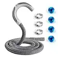 Genafola 10 Ft Universal Washing Machine Drain Hose Replacement, Heavy Duty Flexible Corrugated Hose for Easy Install, Clamps Included for Durable Reinforcement