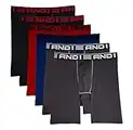 AND1 Assorted 9" Inseam 6 Pack ProPlatinum Performance Boxer Briefs - Large