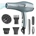 Faszin Hair Dryer, Professional Ionic Hairdryer 2500W AC Motor Fast Drying Salon Blow Dryer with 2 Speed 3 Heat Setting, with Diffuser, Nozzle, Concentrator Comb for Women Man