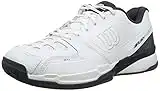 WILSON Mixte Rush Comp Ltr Chaussures de Tennis, Blanc Blanc Gris, 37.5 EU