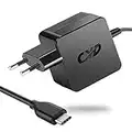 QYD 65W USB Type-C PD Adaptateur Chargeur pour Ordinateur Portable Apple MNF72LL/A Lenovo Yoga 920 New MacBook 12 XiaoMi air 12 13 Razer Blade Stealth Pro Acer Chromebook 14 CP5-471 Alimentation