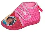 Disney Girls Princess Slipper Booties Toddler First Walking Slippers Kids Easy Fasten Nursery House Shoes Pink 4 UK Child/EU 20