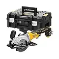 DeWalt DCS571NT - XJ - Sierra Circular de Mano sin escobillas XR 18V Ø115mm y 38mm sin Cargador/batería con maletín TSTAK, 18 V, Amarillo