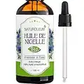 ACEITE ORGÁNICO DE NIGELLA, 100% Puro y Natural, Prensado en Frío, Extra Virgen - Cuidado Nutritivo para la Piel, la Cara, el Cabello. Vegan 100ml