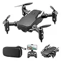 Mini Drone with Camera for Kids, GoolRC LF606 WiFi FPV Drone with 4K HD Camera, Foldable RC Quadcopter with Altitude Hold, Headless Mode,3D Flips, One Key Take Off/Landing, Include Carrying Bag(Black)