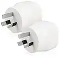 kwmobile 2X Adaptateur Voyage Australie - Adaptateur Compact Schuko Type I - Compatible Prise Australie Nouvelle-Zélande Argentine Chine - Blanc