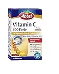 Abtei Vitamin C 600 Forte - hochdosiertes Nahrungsergänzungsmittel zur Unterstützung der Abwehrkräfte und des Zellschutzes - mit Zink und Vitamin D3 - 1 x 42 Tabletten (1er Pack)