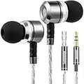 sephia SP3060 Earbuds - HD Bass Driven Audio, Lightweight Aluminum in Ear Headphone, S/M/L Ear Bud Tips, Earphone Case, 3.5mm Tangle-Free Cord - for Music, Podcasts, and More (Without Mic)