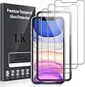 LK 3 Pack Screen Protector compatible for iPhone 11 and iPhone XR 6.1 Inch, 9H HD Clear Scratch Tempered Glass, Bubble-Free Easy Installation Tool