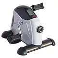 Soozier Portable Mini Exercise Bike Desk Pedal Indoor Cycle Fitness Hand Foot Exercise Machine w/LCD Display