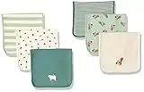 Amazon Essentials Baby Burp Cloth Set Chiffons à roter, 6-Pack Ivory Forest Friends, Taille Unique, Lot de 6